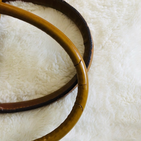 Vintage Dooney and Bourke Domed Satchel, Off White & Tan handbag - Picture 7 of 10